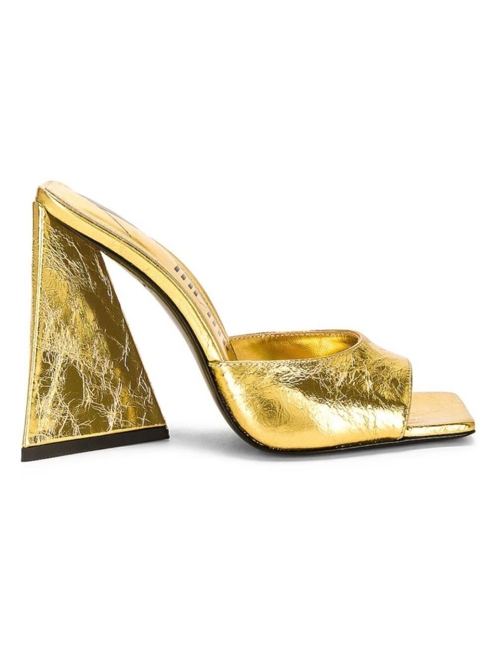 NWT THE ATTICO Devon Mule in Gold size 38.5 / US 8.5